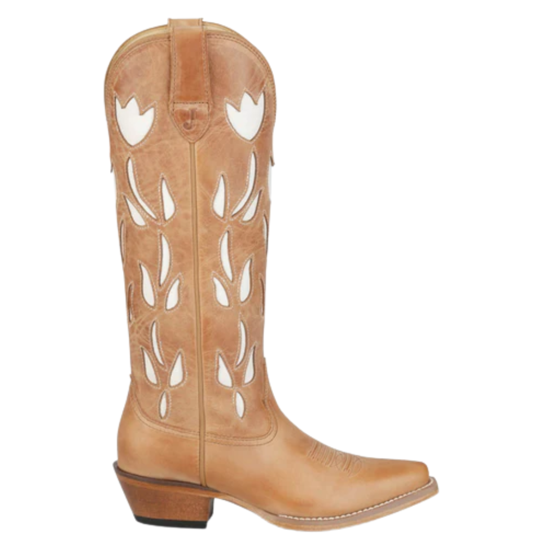 Justin Ladies May Antique Cowhide Tan Tall Western Boots VN4456