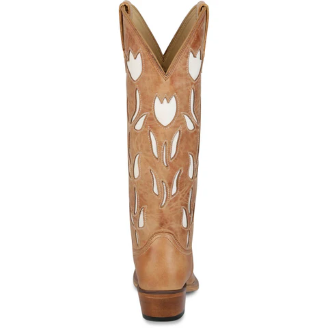 Justin Ladies May Antique Cowhide Tan Tall Western Boots VN4456