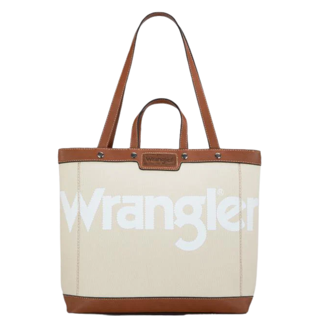 Wrangler Tan Canvas Top Handle Shoulder Tote Bag WG142-2002TN