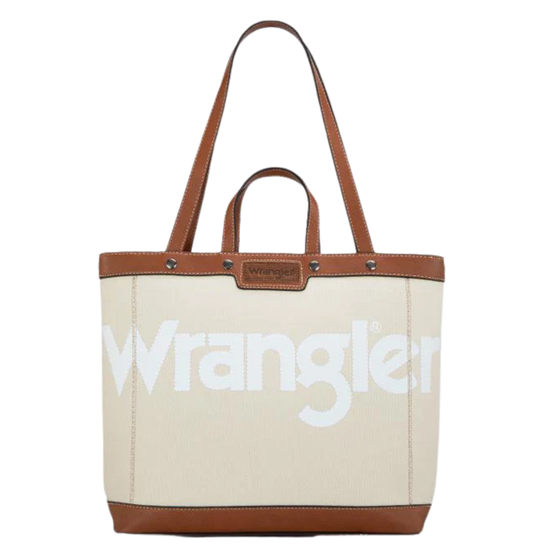 Wrangler Tan Canvas Top Handle Shoulder Tote Bag WG142-2002TN