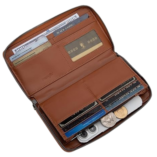 Wrangler Army Green Logo Wristlet Wallet WG142-W006ARMY