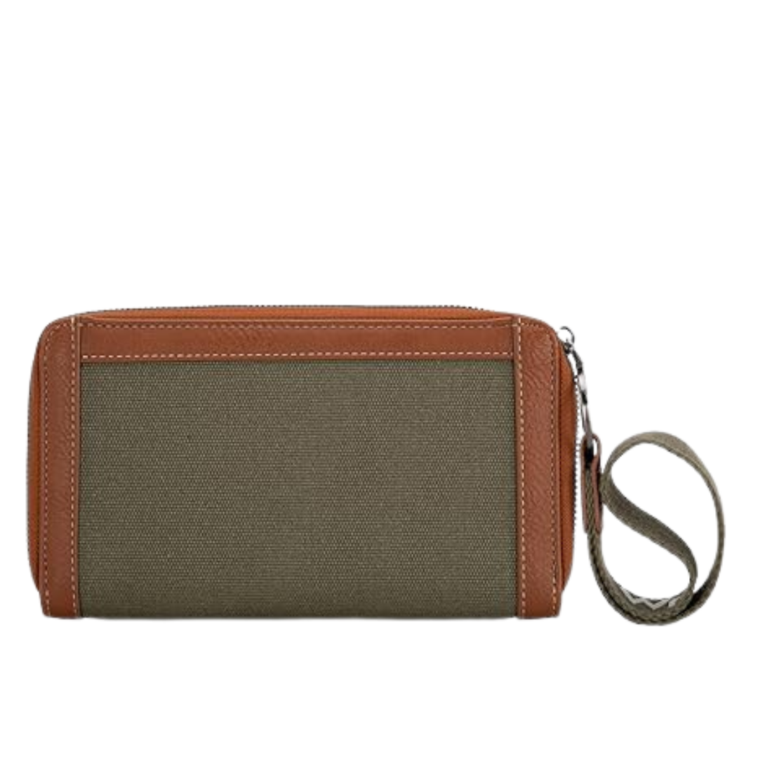 Wrangler Army Green Logo Wristlet Wallet WG142-W006ARMY