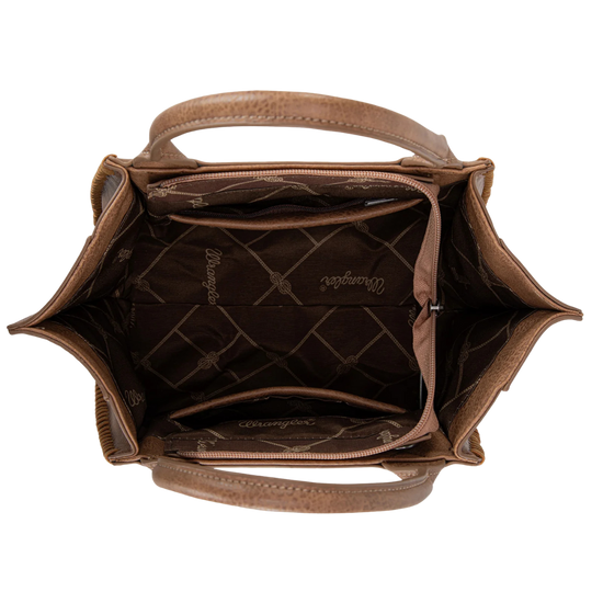 Wrangler Khaki Embroidered Concealed Carry Crossbody Tote WG145G-8300KH