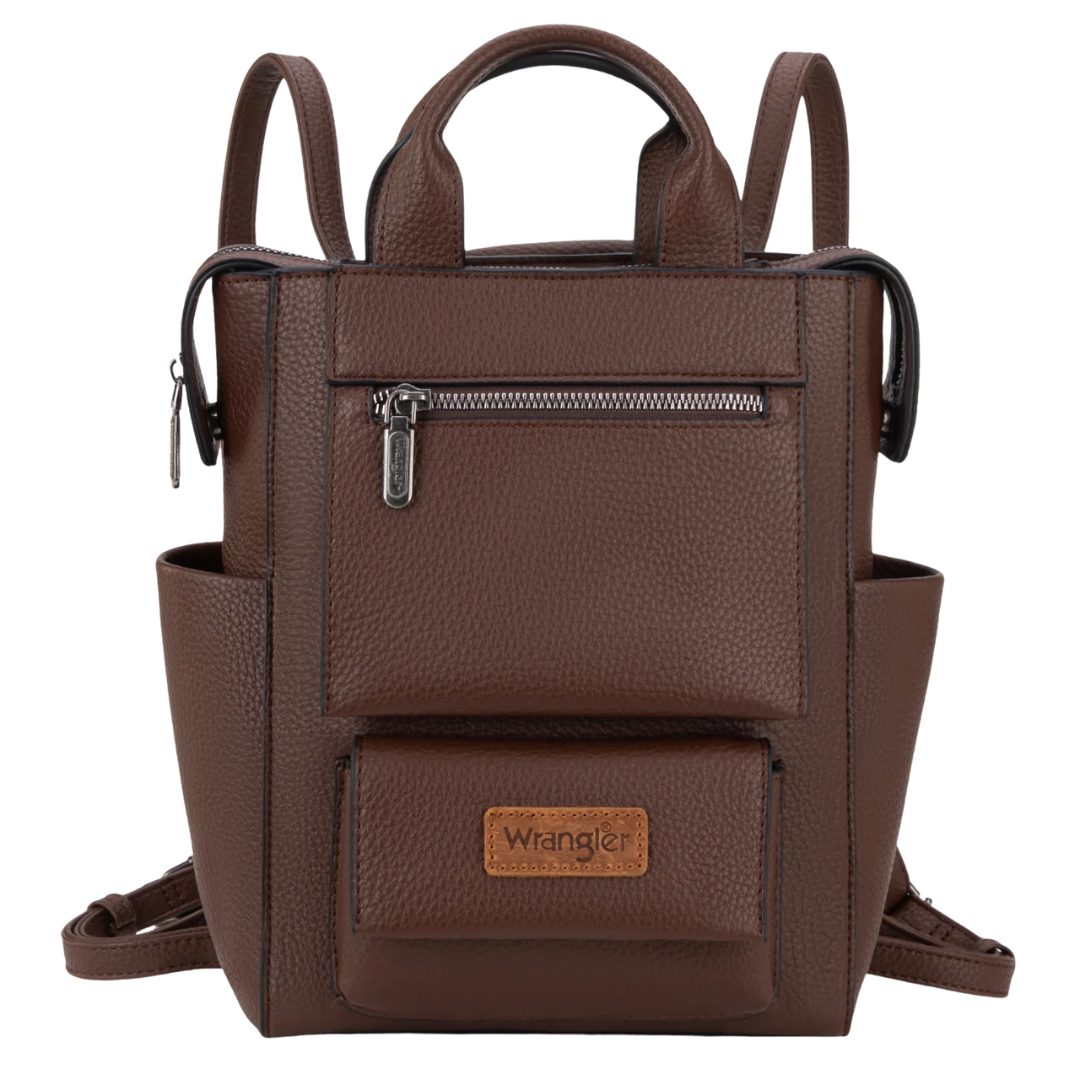 Wrangler Coffee Tote Shoulder Bag Convertible Backpack WG161-9112CF