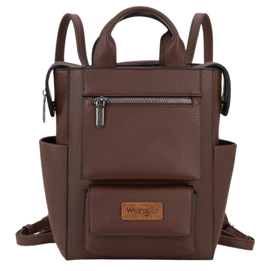 Wrangler Coffee Tote Shoulder Bag Convertible Backpack WG161-9112CF