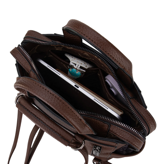 Wrangler Coffee Tote Shoulder Bag Convertible Backpack WG161-9112CF