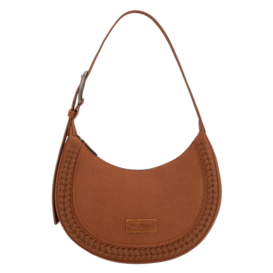 Wrangler Brown Whipstitch Crescent Crossbody Bag WG168-1020BR