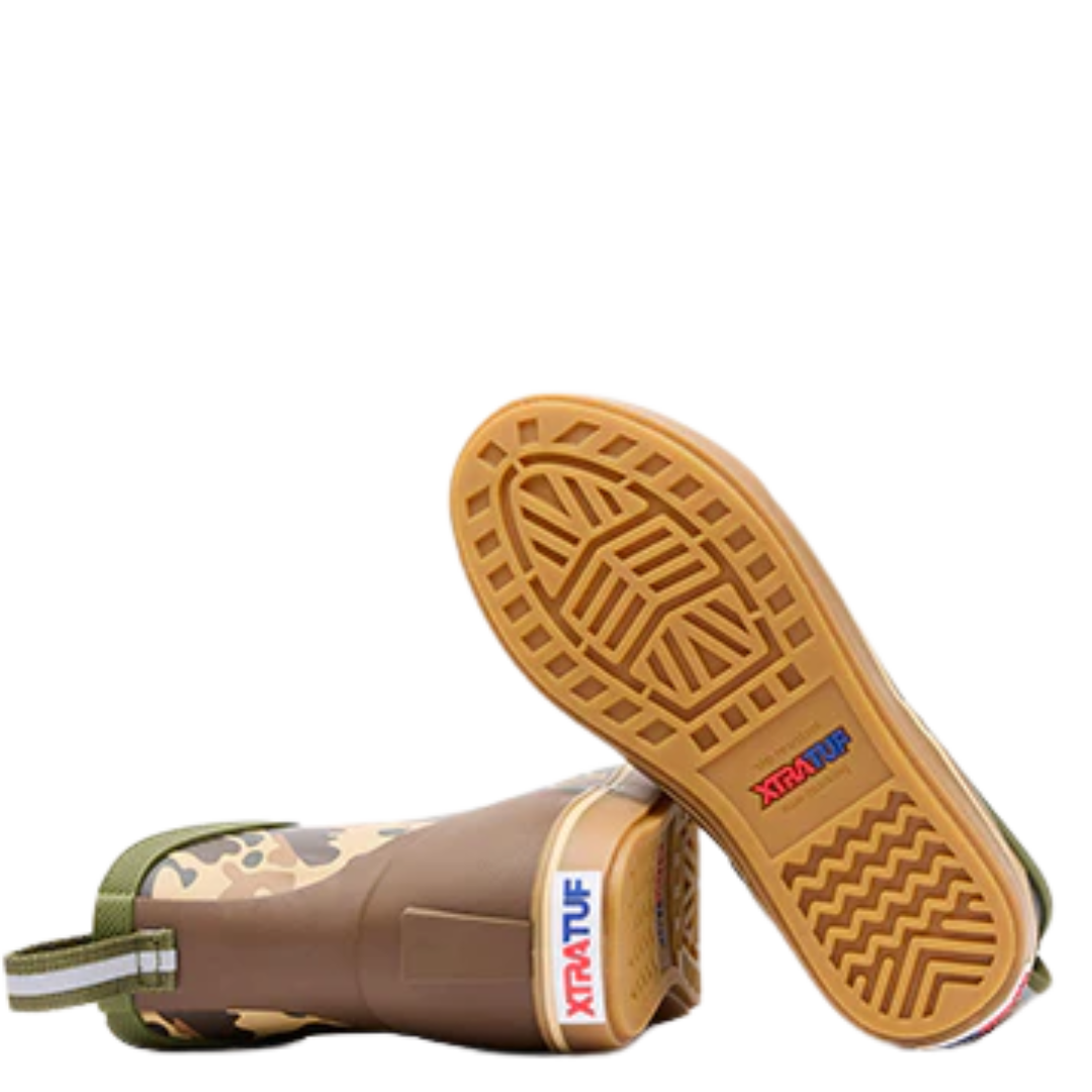 XTRATUF Little Boy's Duck Camo Ankle Deck Boots XKABDCMC