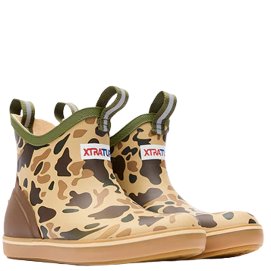 XTRATUF Little Boy's Duck Camo Ankle Deck Boots XKABDCMC