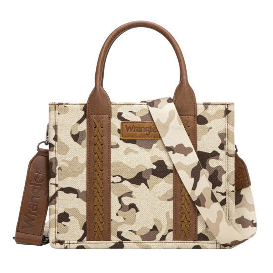 Wrangler Brown Camo Print Crossbody Tote Bag WG286-8120SBR