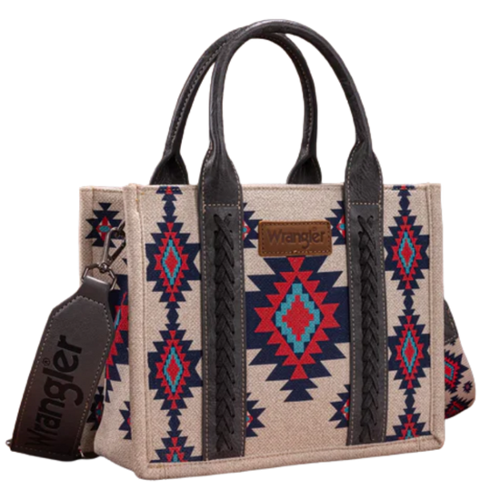 Wrangler Black Dual Sided Aztec Print Crossbody Tote WG226-8120SBK