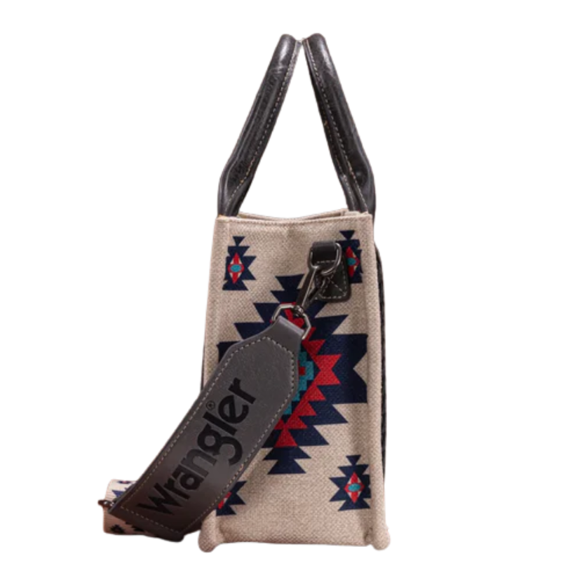 Wrangler Black Dual Sided Aztec Print Crossbody Tote WG226-8120SBK