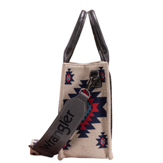 Wrangler Black Dual Sided Aztec Print Crossbody Tote WG226-8120SBK
