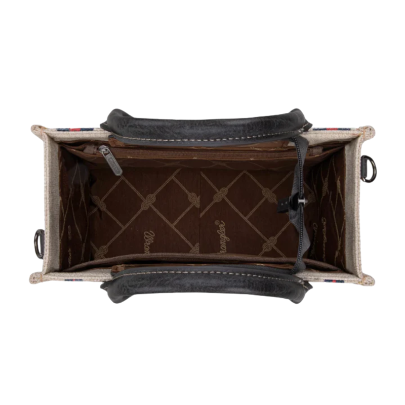 Wrangler Black Dual Sided Aztec Print Crossbody Tote WG226-8120SBK