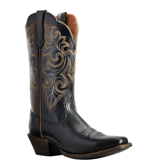 Ariat Ladies Limousine Black Round Up Square Toe Western Boot 10029756
