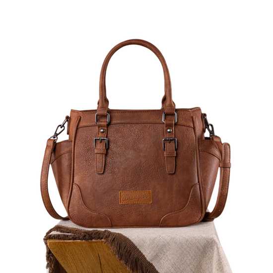 Wrangler Carry-All Buckle Brown Tote Crossbody Bag WG187-8318BR