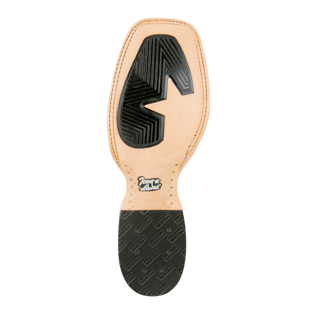 Tony Lama Men's Alfredo Chocolate Bison & Blue Boots HE6401