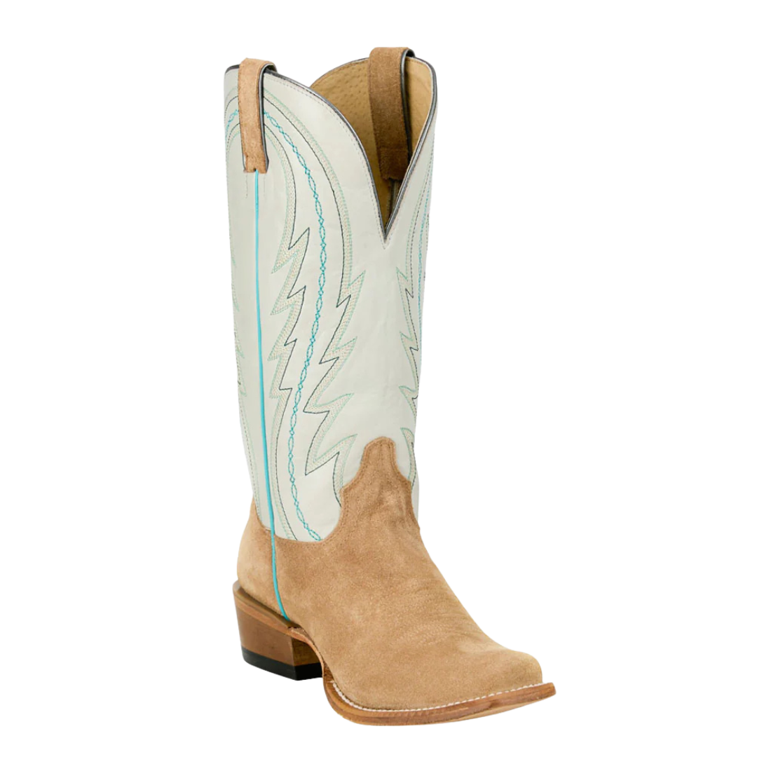 Tony Lama Ladies Siena Taupe Suede Leather Boots RN3621