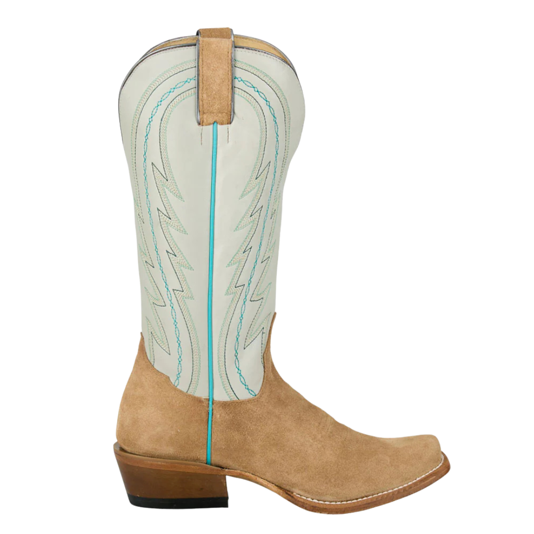 Tony Lama Ladies Siena Taupe Suede Leather Boots RN3621