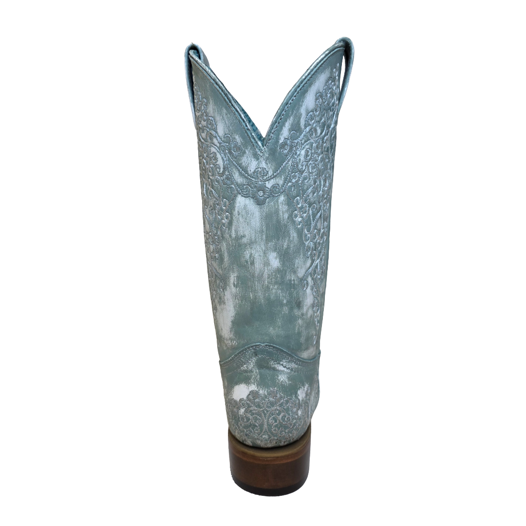 Corral Ladies Embroidered Floral Turquoise Western Boot A4804
