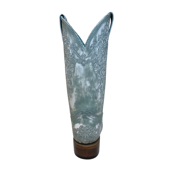 Corral Ladies Embroidered Floral Turquoise Western Boot A4804