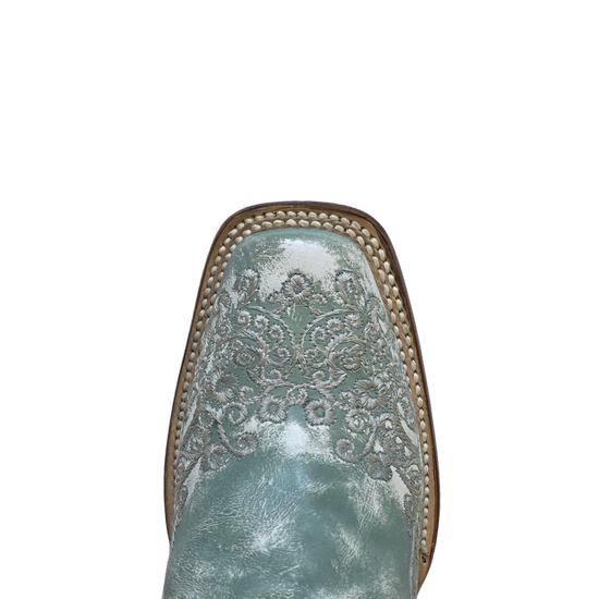 Corral Ladies Embroidered Floral Turquoise Western Boot A4804