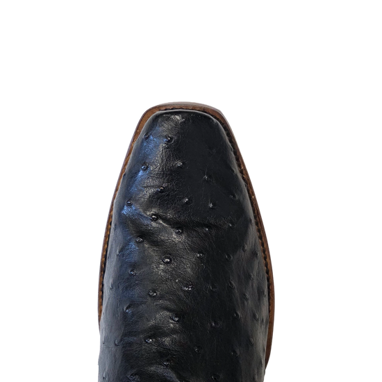 Corral Men's Embroidered Ostrich Black Leather Western Boot A4970