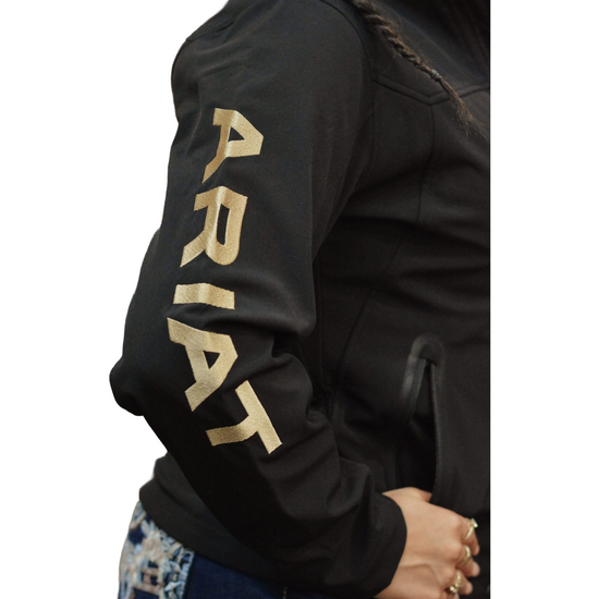 Ariat Ladies Classic Team Black & Gold Softshell Jacket 10034727