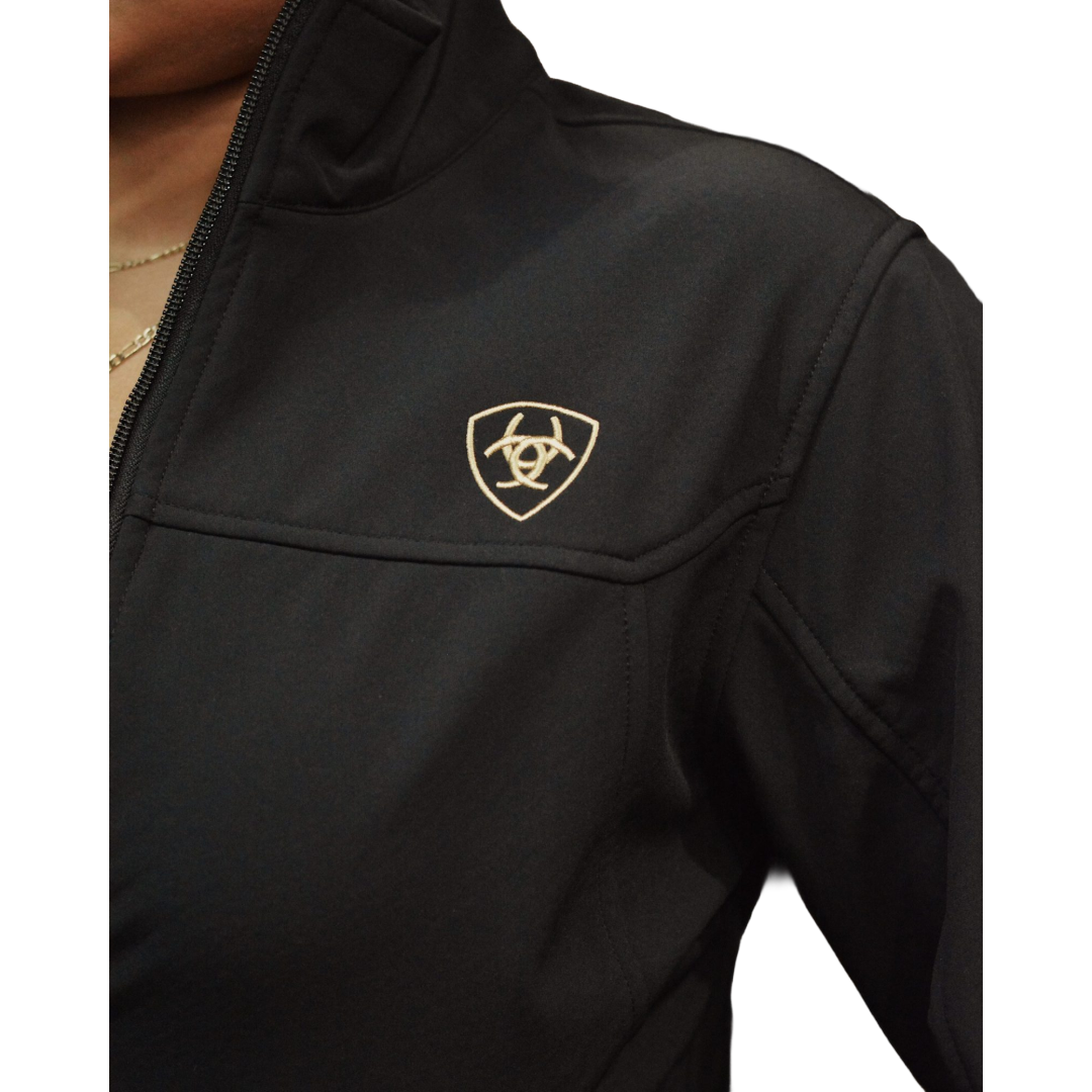 Ariat Ladies Classic Team Black & Gold Softshell Jacket 10034727