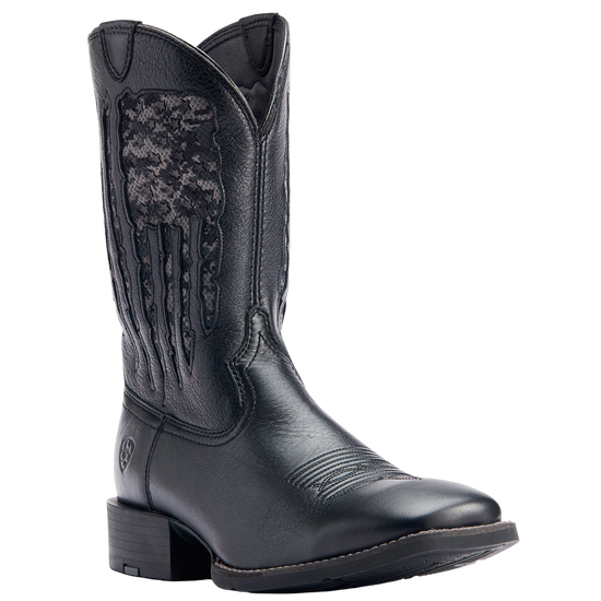 Ariat Men's My Country VentTEK Black Deertan Western Boot 10044563
