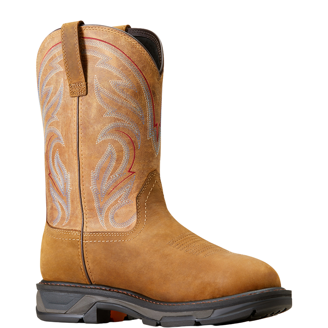 Ariat Men's WorkHog XT Waterproof Distressed Brown Western Work Boot 10045436