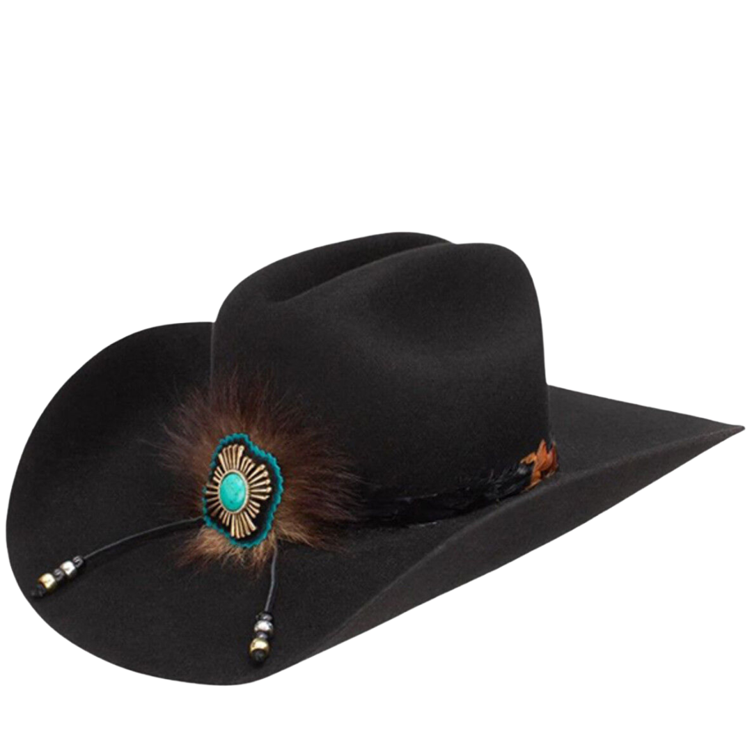 Charlie 1 Horse Ladies Country With A Flare Black Felt Hat CWCNWF-724207