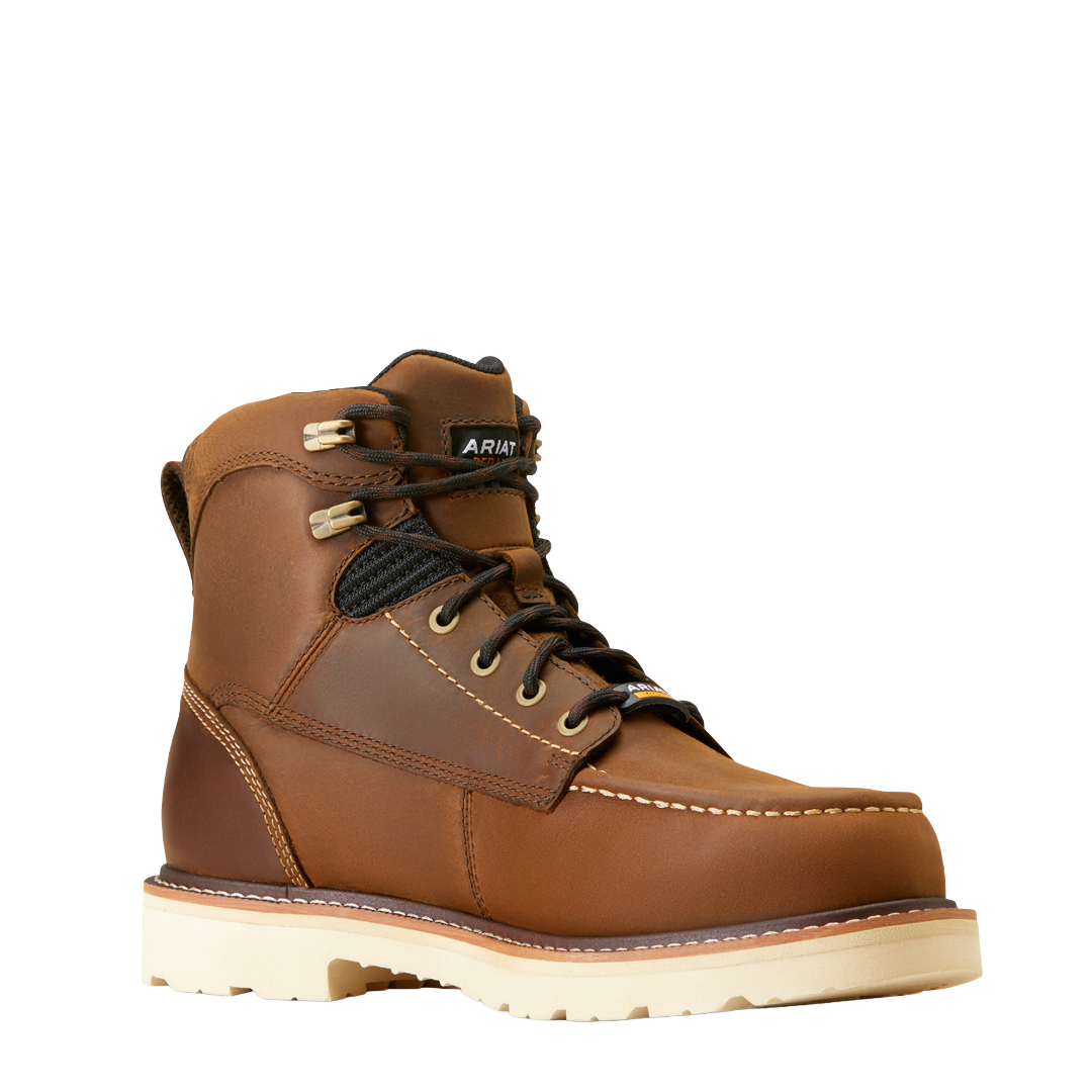 Ariat Men's  Rebar Lift 6" Composite Toe Distressed Brown Work Boots 10046876