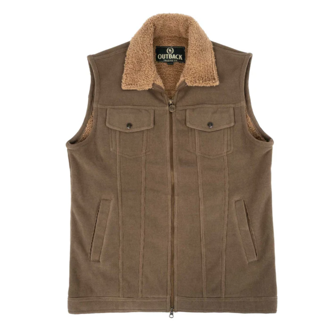 Outback trading Co. Men's Calvin Corduroy Brown Vest 29901-BRN