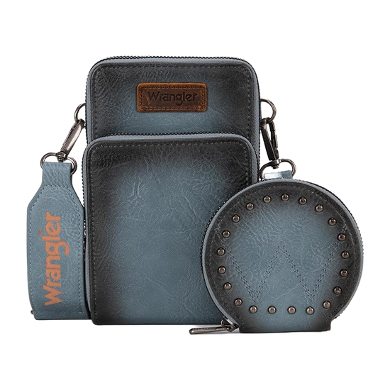 Wrangler Ladies Light Blue Cellphone Crossbody Wallet WG117-207LBL
