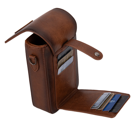 Wrangler Ladies Brown Cell Phone Purse With Back Card Slots Crossbody Bag WG118-204BR