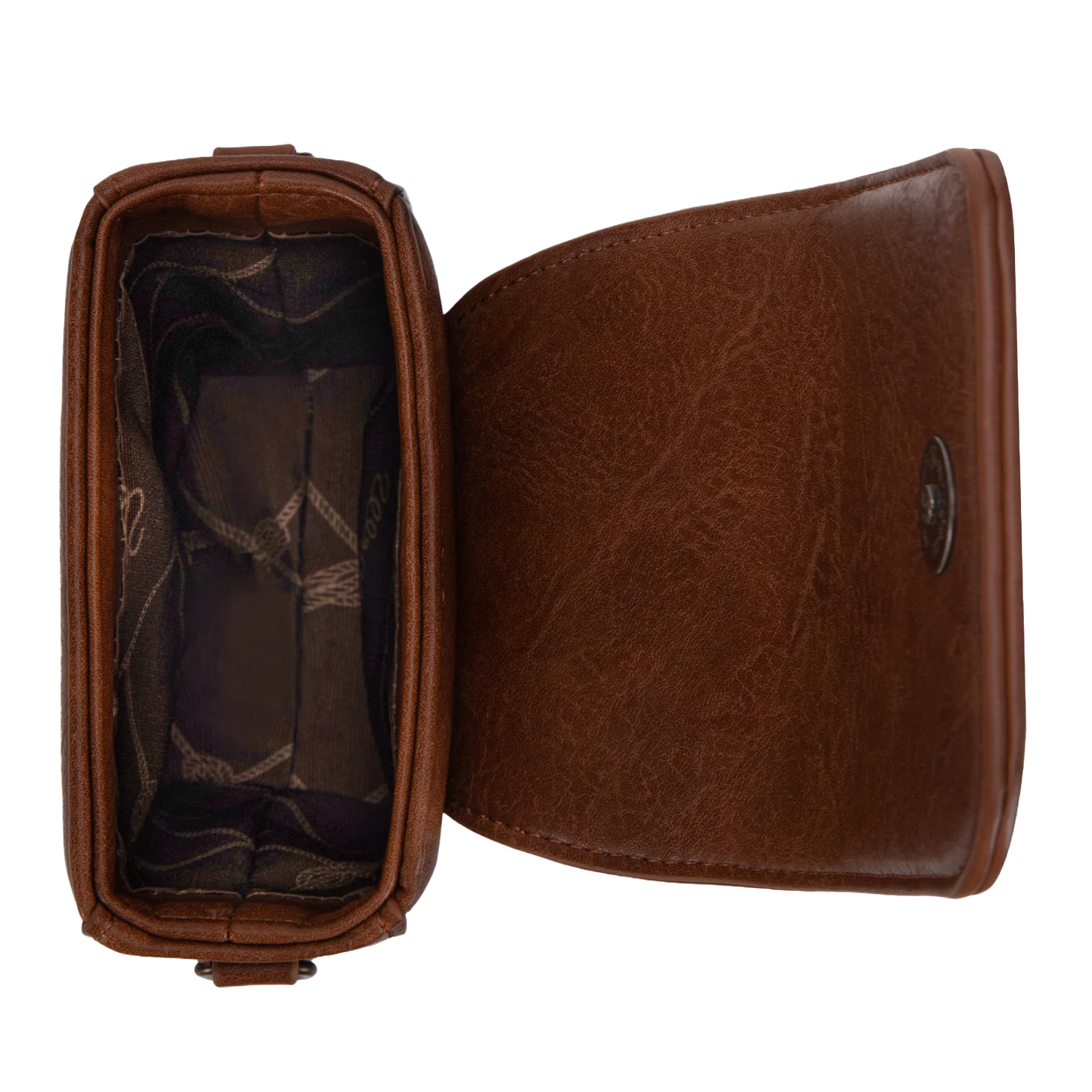 Wrangler Ladies Brown Cell Phone Purse With Back Card Slots Crossbody Bag WG118-204BR