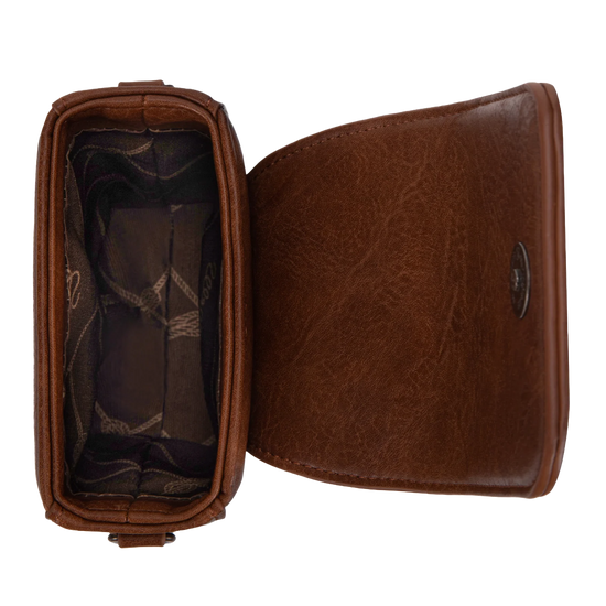 Wrangler Ladies Brown Cell Phone Purse With Back Card Slots Crossbody Bag WG118-204BR