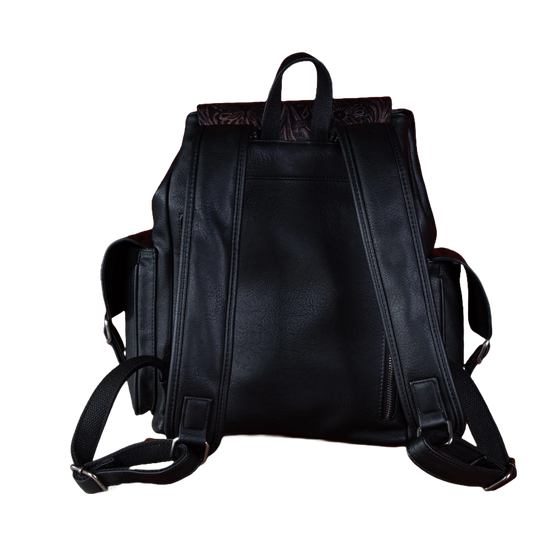 Wrangler Ladies Vintage Floral Tooled Black Backpack WG12-9110BBK