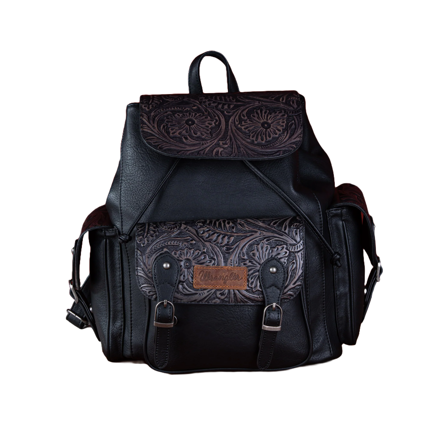 Wrangler Ladies Vintage Floral Tooled Black Backpack WG12-9110BBK