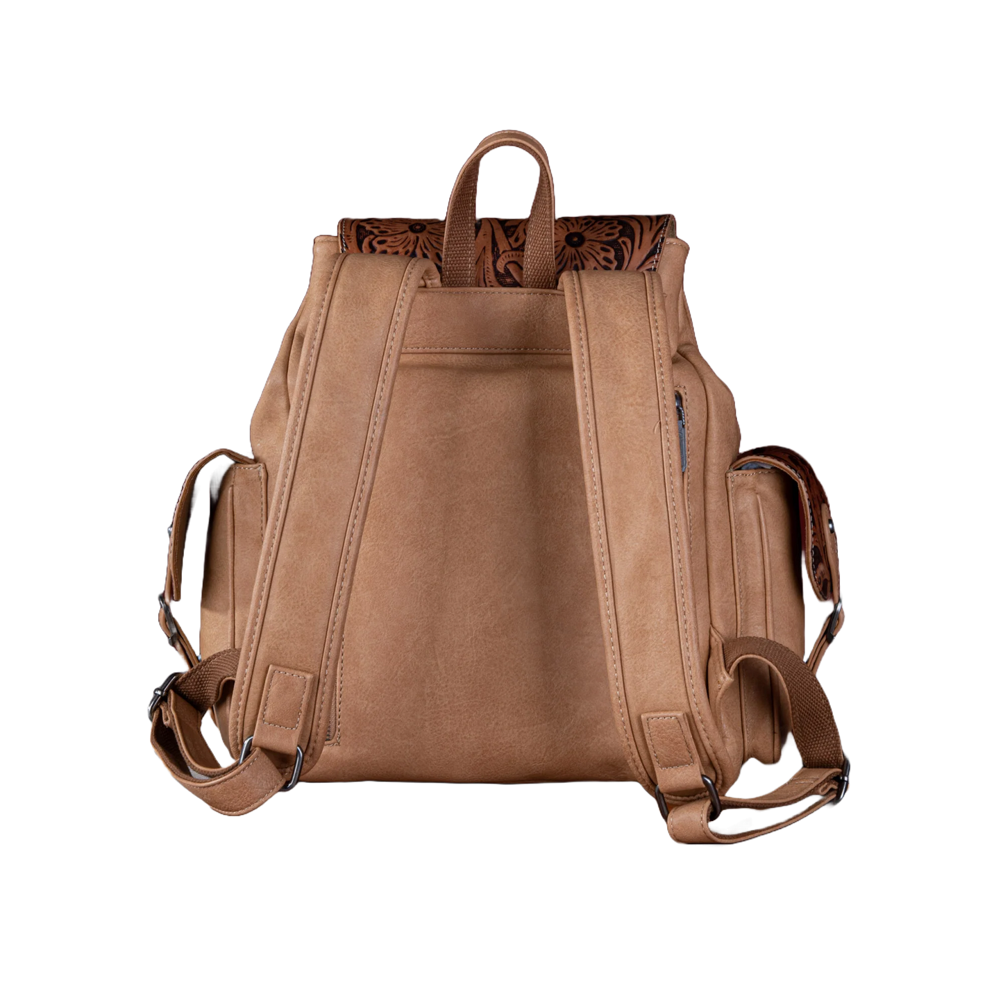 Wrangler Ladies Vintage Floral Tooled Light Brown Backpack WG12-9110BLBR