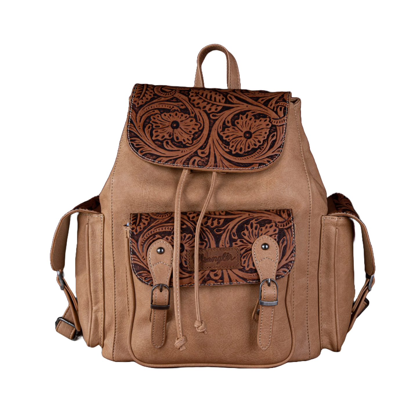 Wrangler Ladies Vintage Floral Tooled Light Brown Backpack WG12-9110BLBR