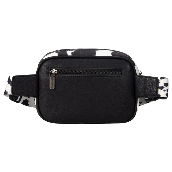 Wrangler Ladies Black Cow Print Belt Bag WG133-194BK