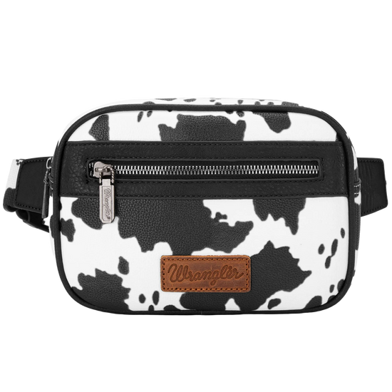 Wrangler Ladies Black Cow Print Belt Bag WG133-194BK
