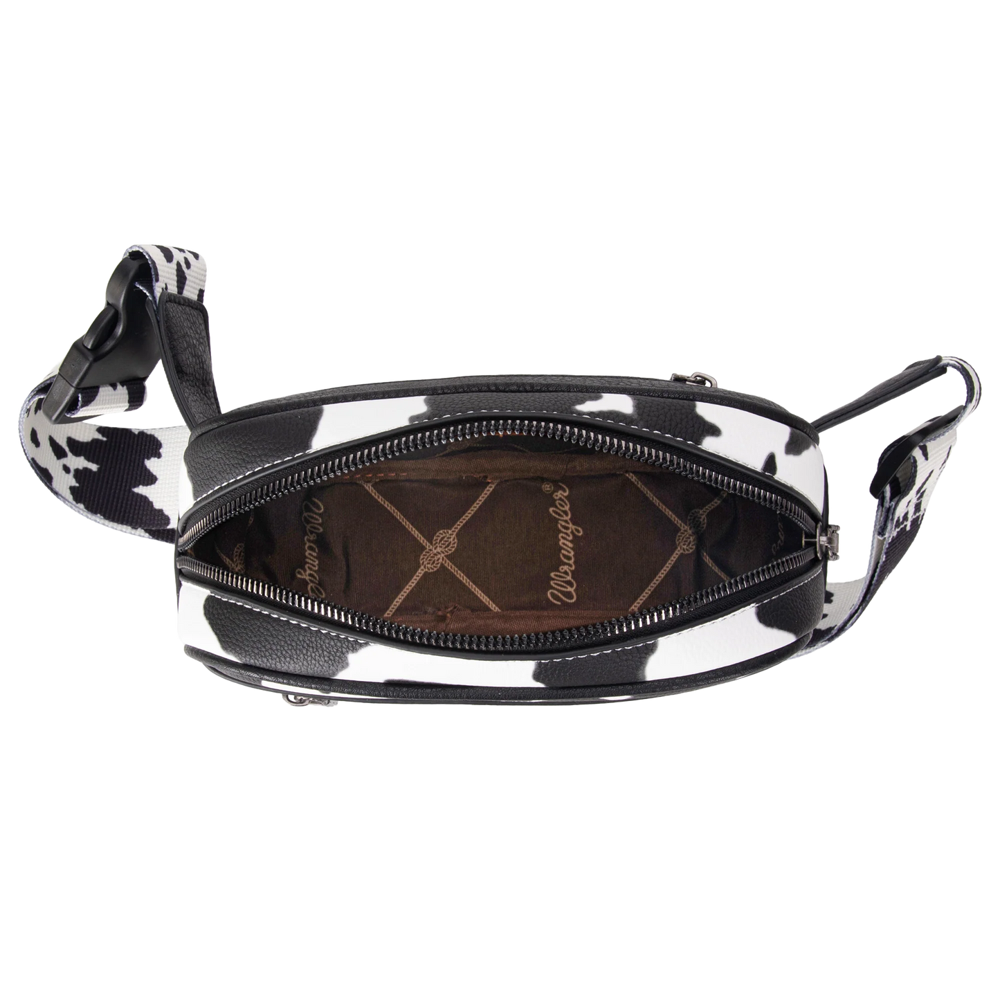 Wrangler Ladies Black Cow Print Belt Bag WG133-194BK