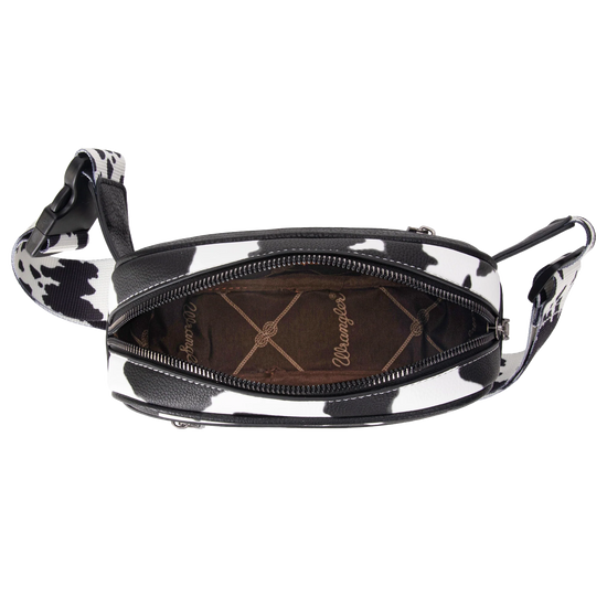Wrangler Ladies Black Cow Print Belt Bag WG133-194BK