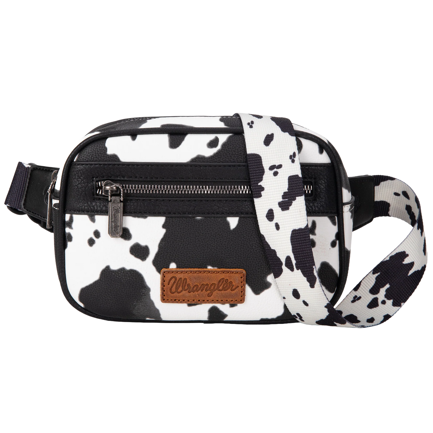 Wrangler Ladies Black Cow Print Belt Bag WG133-194BK