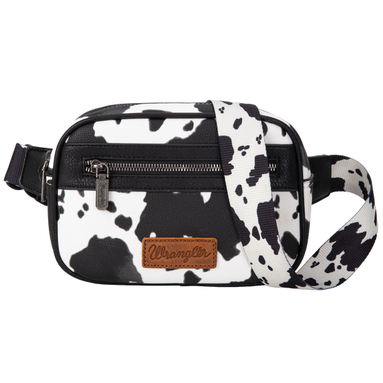 Wrangler Ladies Black Cow Print Belt Bag WG133-194BK