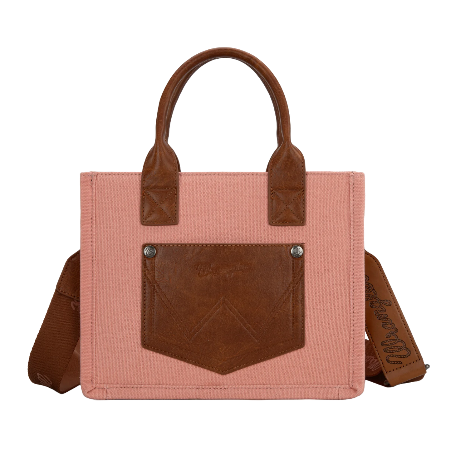 Wrangler Ladies Pink Vintage Canvas Crossbody Tote WG136-8120SPK