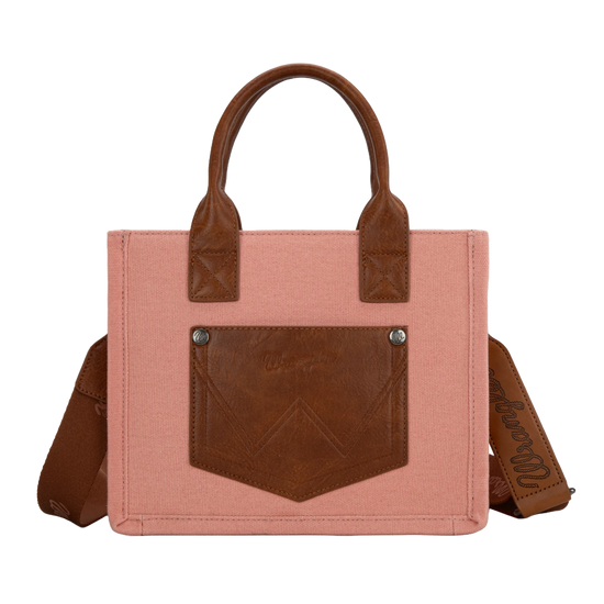 Wrangler Ladies Pink Vintage Canvas Crossbody Tote WG136-8120SPK